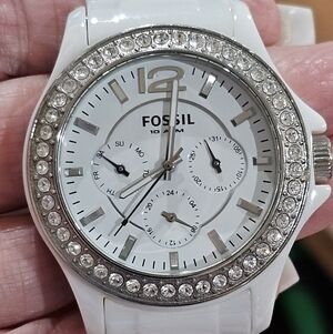 Fossil 10 ATM White Ceramic Watch